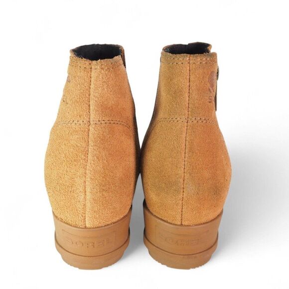 Sorel Evie II Suede Wedge Ankle Side Zip Booties Brown LL4726-242 Women's 10 - Picture 5 of 11